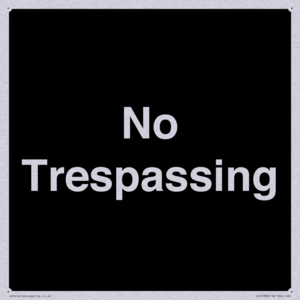 No Trespassing